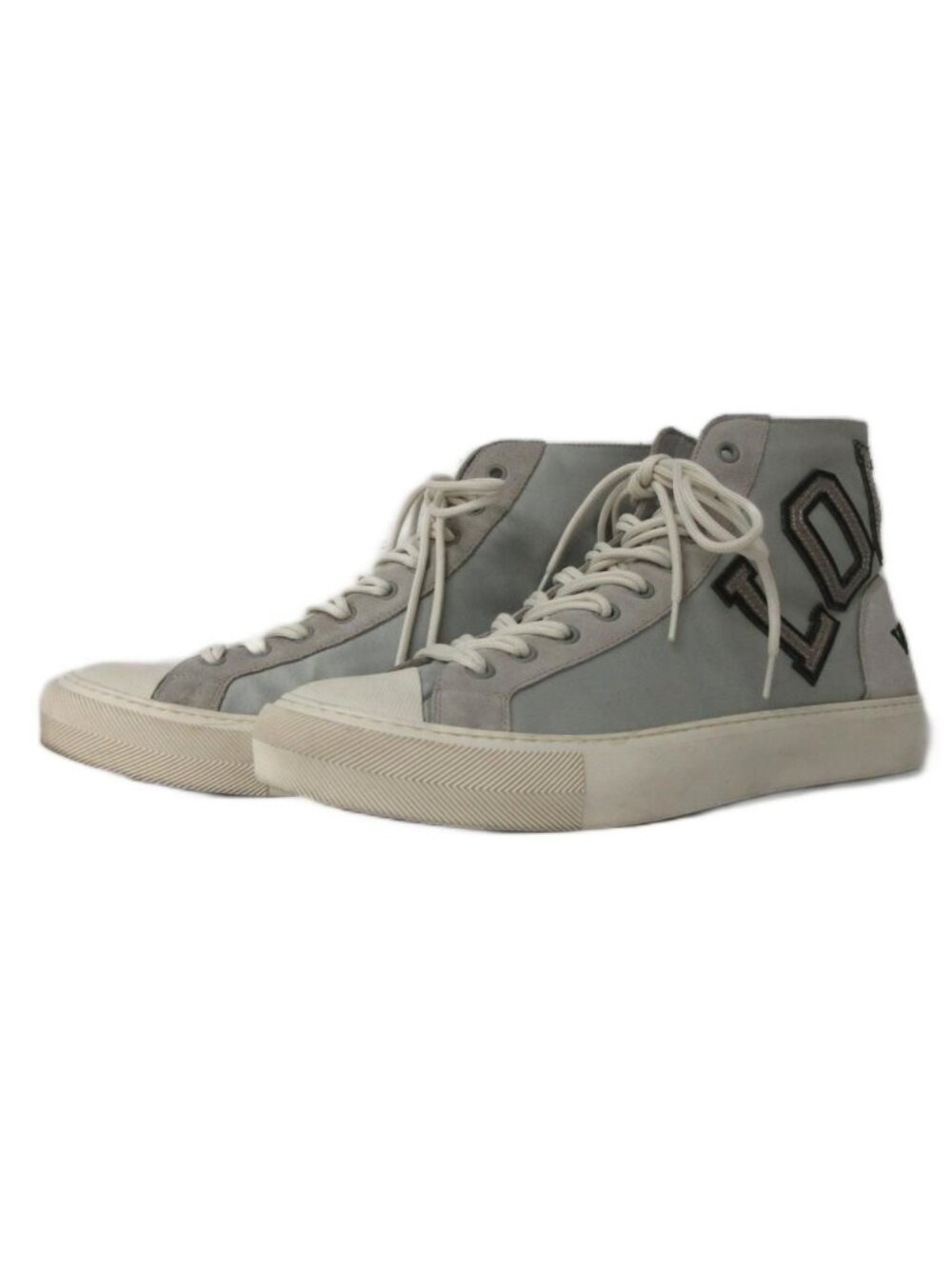 Louis Vuitton Tattoo Line High Top Sneakers Embroidery Suede Switch Green 7